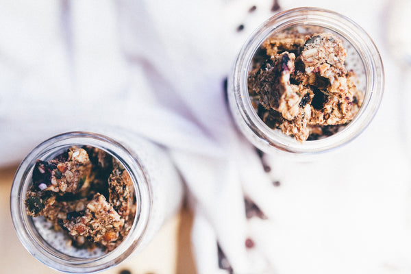 Gluten free, paleo and refined sugar free Blackcurrant and Banana Bar. Perfect as a snack or part of a nutritious breakfast of chia seeds and coconut yoghurt.