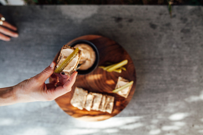 Kalamata Olive Crackers from Make it Raw. Keto, gluten free crackers made with activated almonds, organic flaxseed and olives.