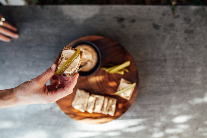 Kalamata Olive Crackers from Make it Raw. Keto, gluten free crackers made with activated almonds, organic flaxseed and olives. 