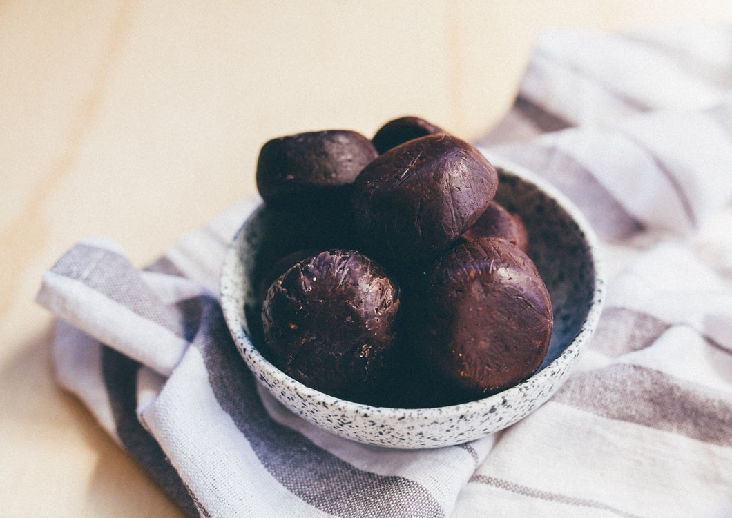 Ginger & Chocolate Fudge Orb Balls