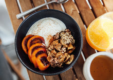 Spiced Apple and Buckwheat Grawnola served with yoghurt and fruit from Make it Raw